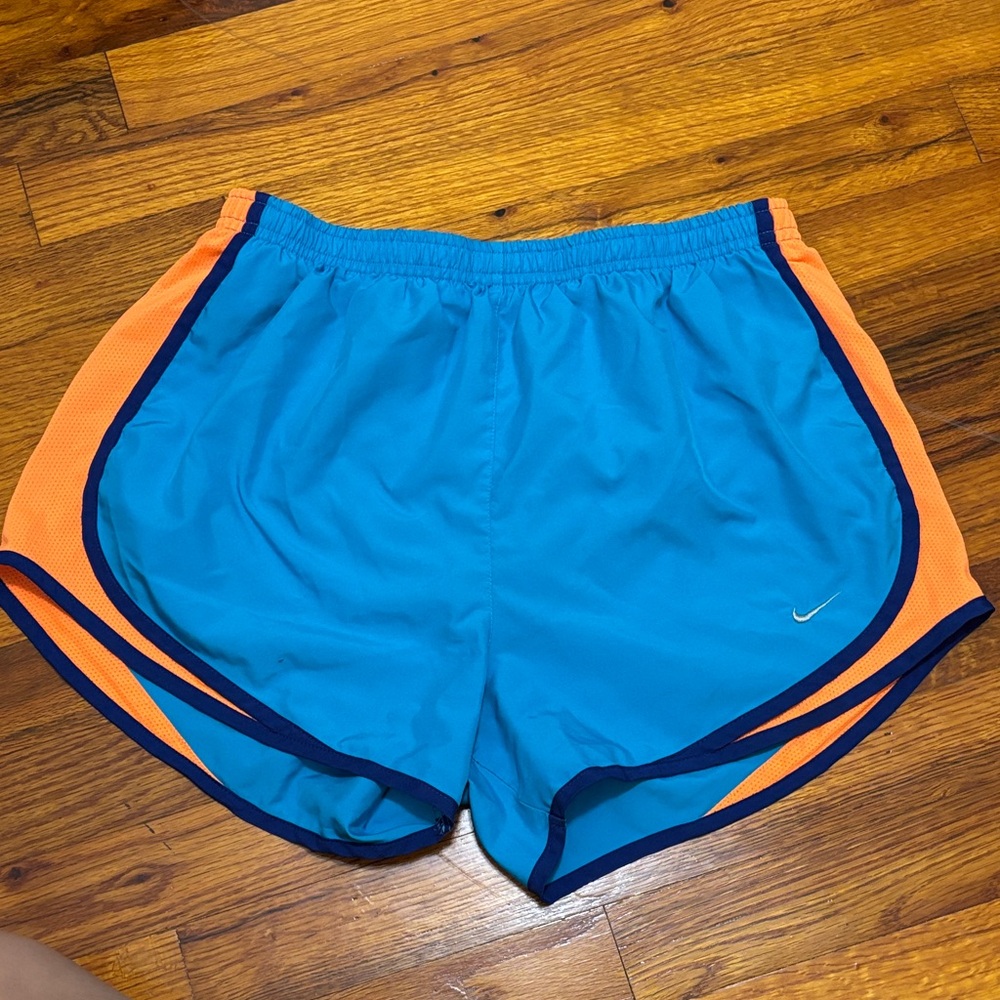 Nike Women's Running Shorts in Blue and Orange